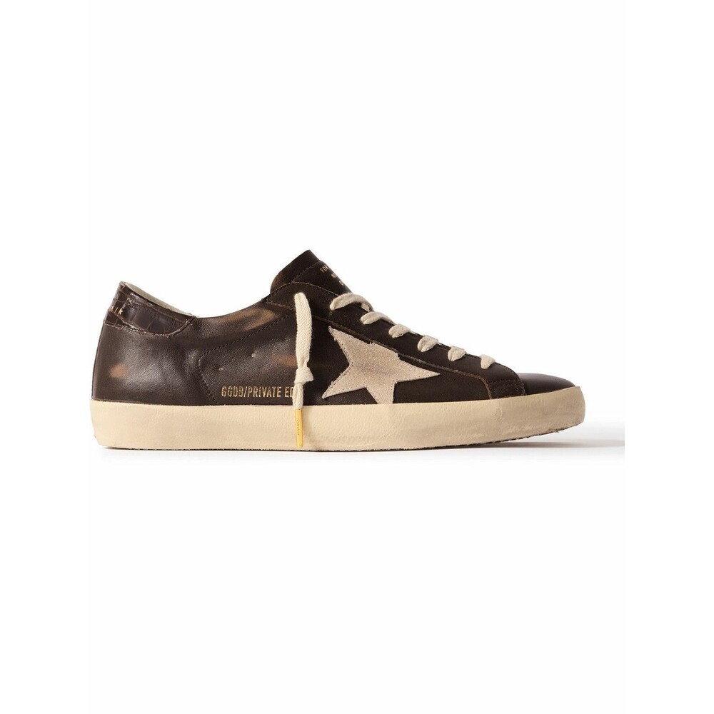 Golden Goose Superstar Private Edition Dark Brown Leather Sneakers Womens 7